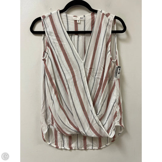 Top Sleeveless By Kut In Red, Size: M