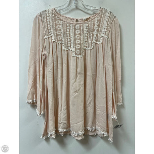 Top Long Sleeve By Pol In Pink, Size: S