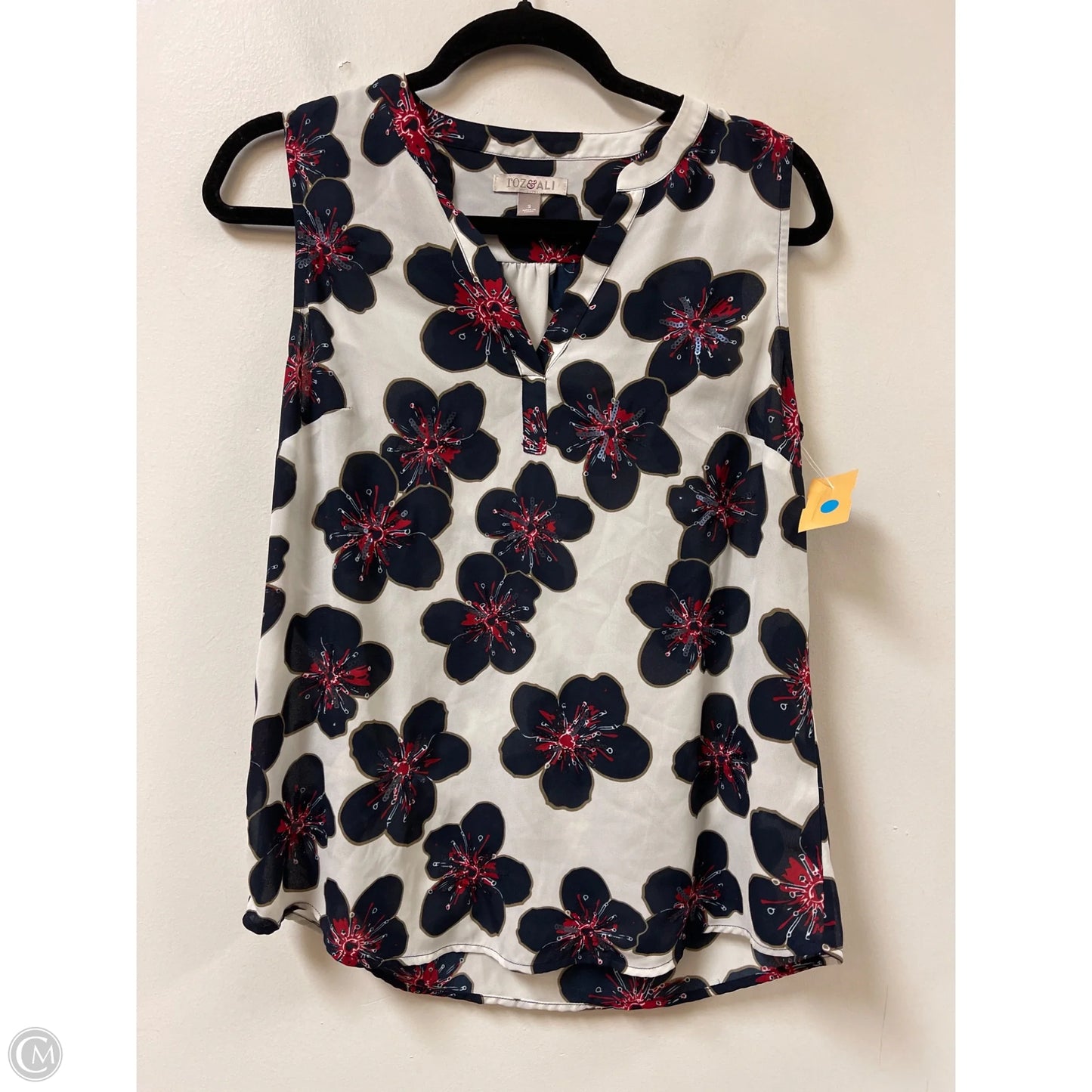 Top Sleeveless By Roz And Ali In Floral Print, Size: S