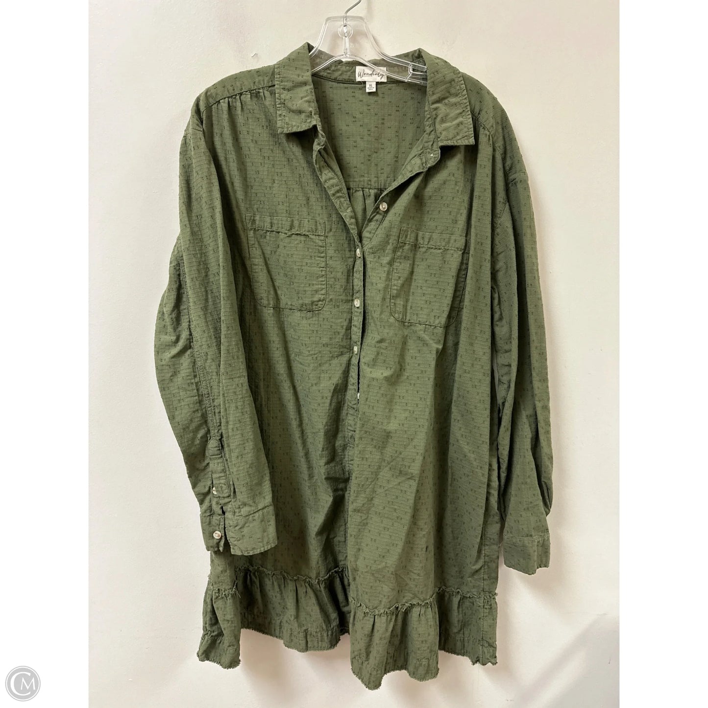 Dress Casual Midi By Wonderly In Green, Size: Xl