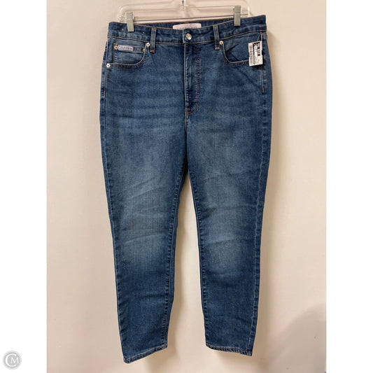 Jeans Skinny By Calvin Klein In Blue Denim, Size: 16