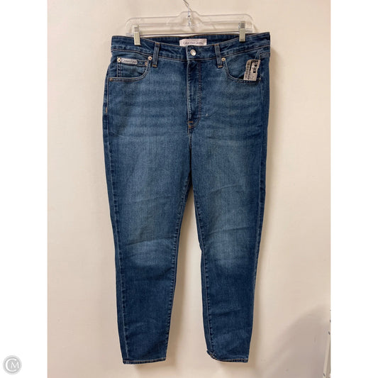 Jeans Skinny By Calvin Klein In Blue Denim, Size: 16