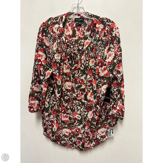 Top Long Sleeve By In Studio In Floral Print, Size: 2x