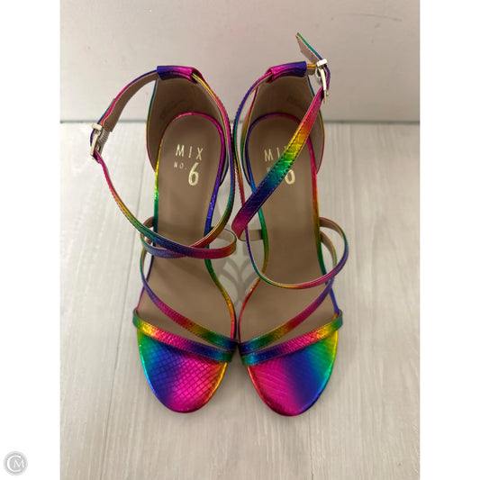 Shoes Heels Stiletto By Mix No 6 In Rainbow Print, Size: 9