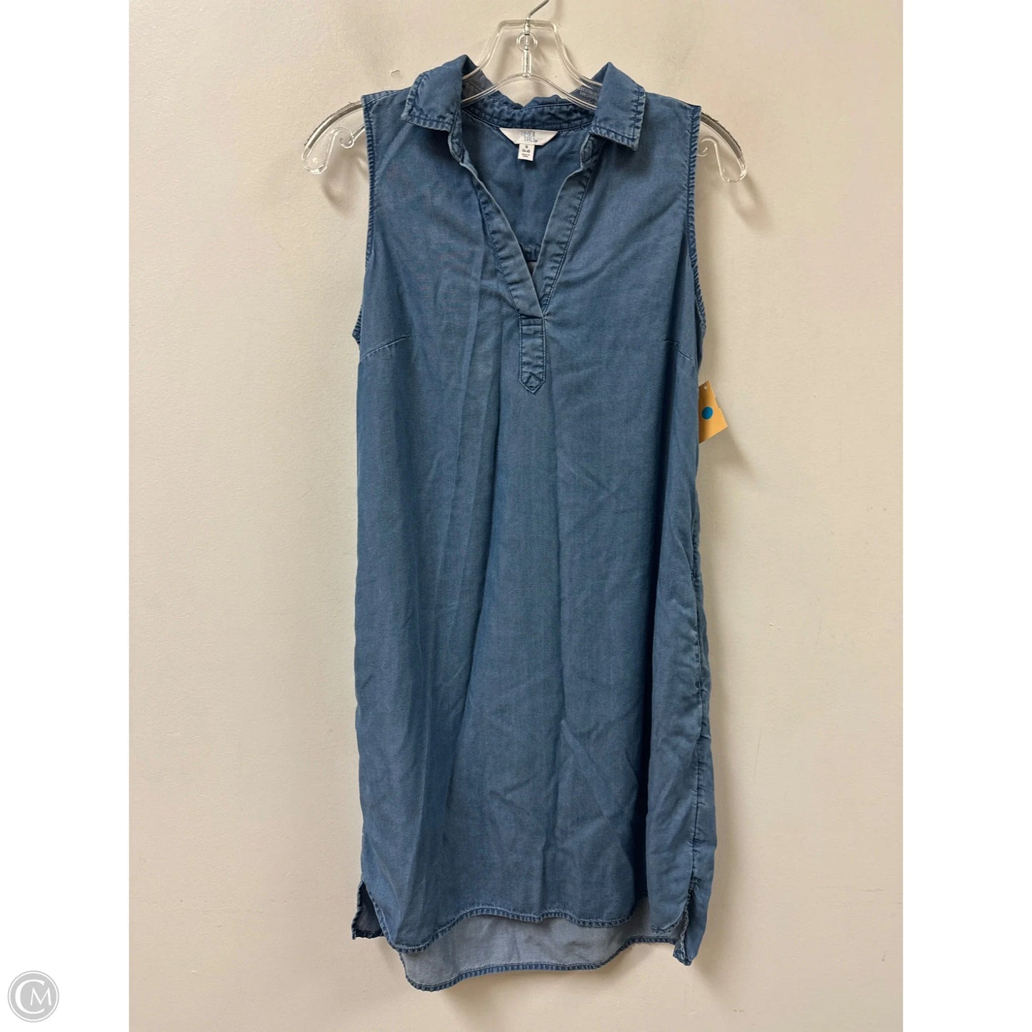 Dress Casual Midi By Time And Tru In Blue Denim, Size: S