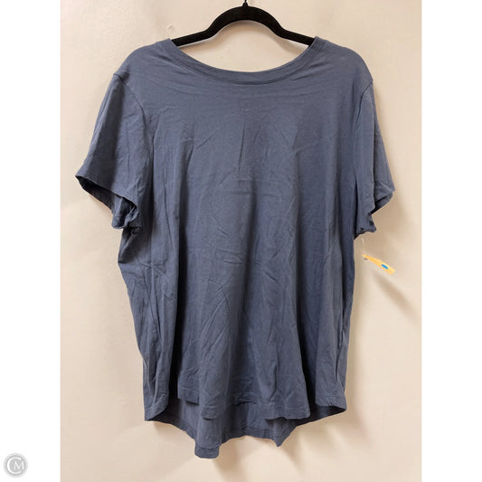 Top Short Sleeve By Madewell In Blue, Size: 1x