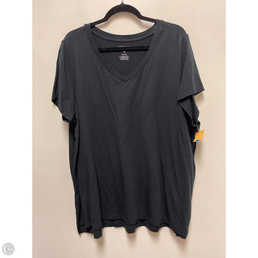 Top Short Sleeve By Jones And Co In Black, Size: 3x