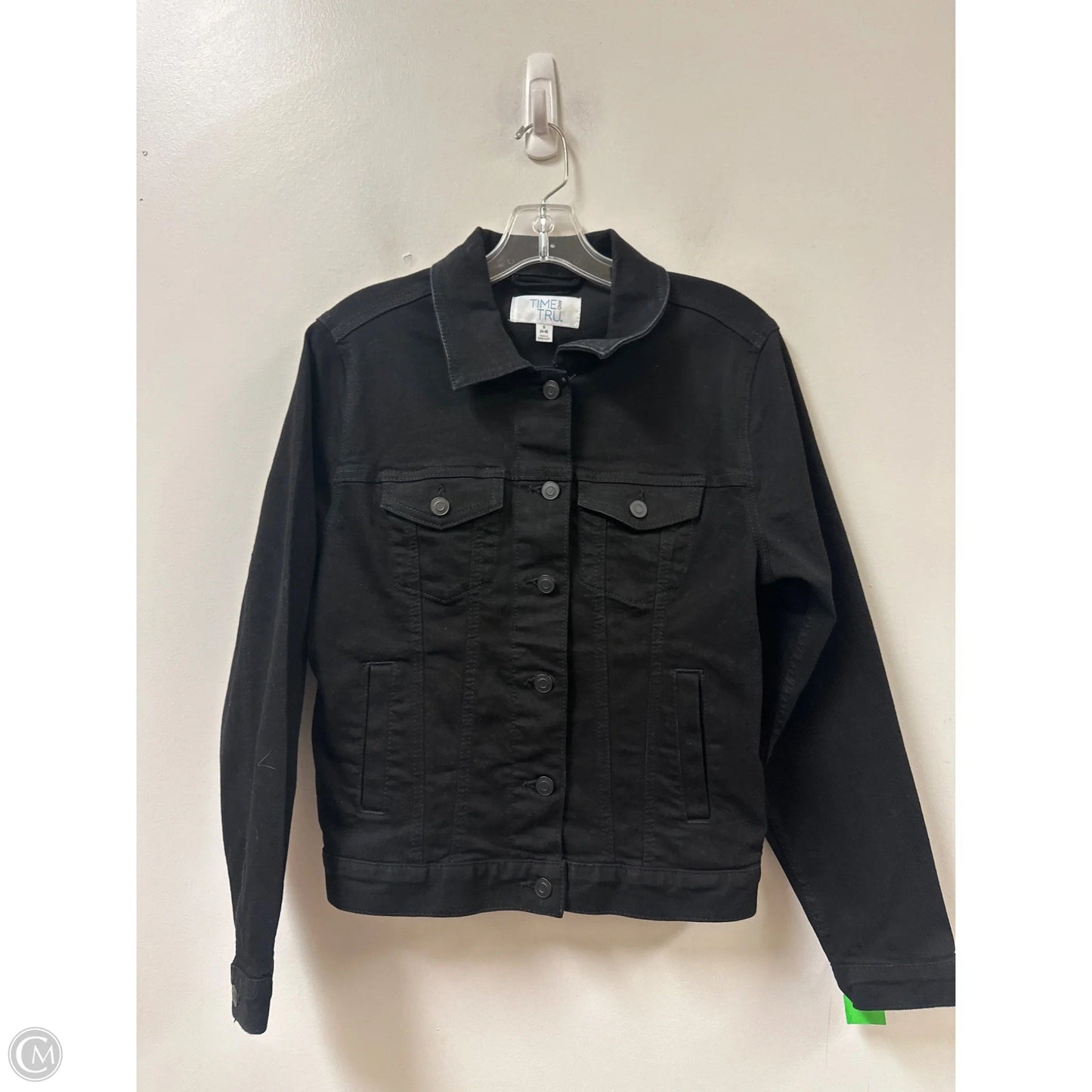 Jacket Denim By Time And Tru In Black, Size: S