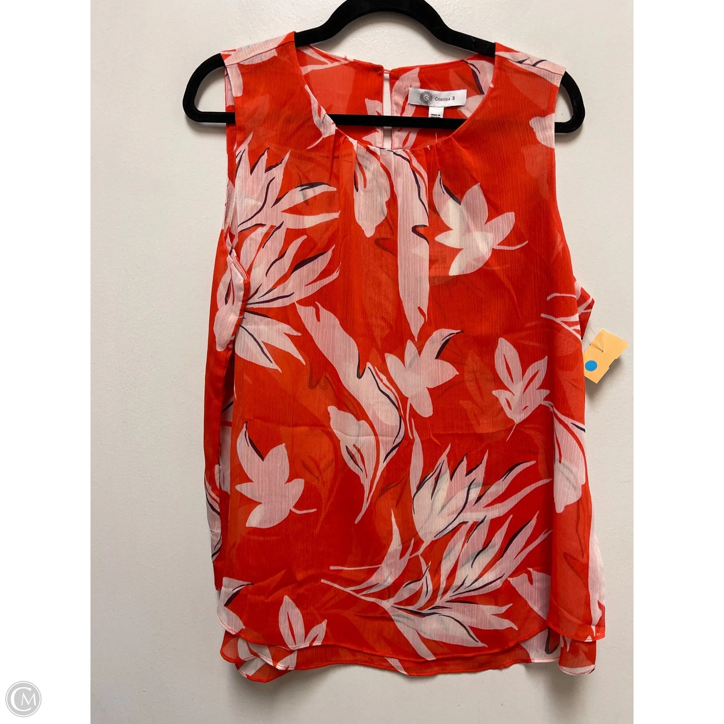 Top Sleeveless By Clothes Mentor In Orange, Size: L