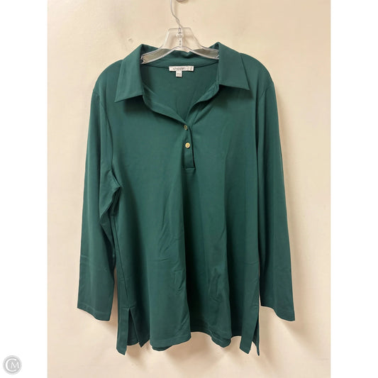 Top Long Sleeve By Chicos In Green, Size: Xl