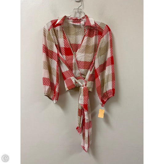 Top Long Sleeve By New York And Co In Red, Size: Xs