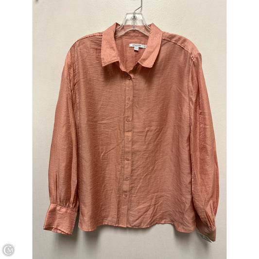 Blouse Long Sleeve By Chicos In Pink, Size: Xl