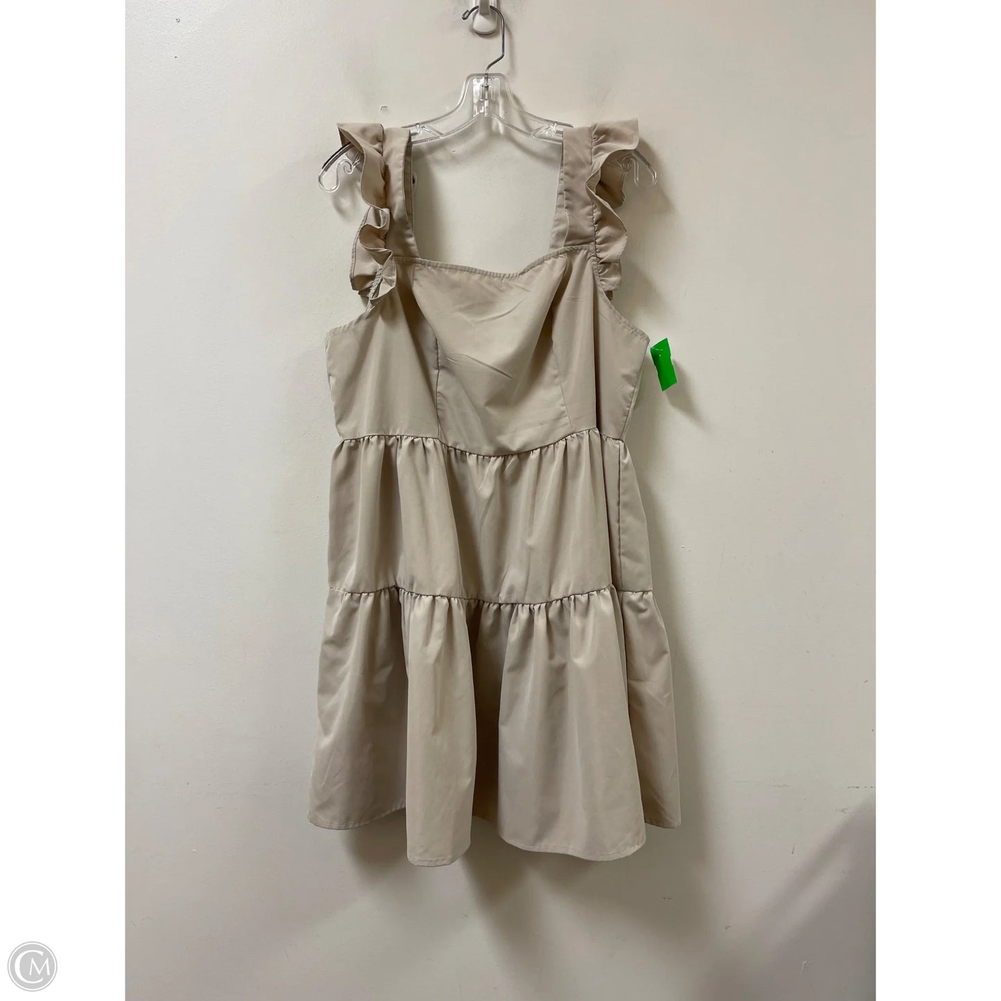 Dress Casual Short By Shein In Tan, Size: 2x