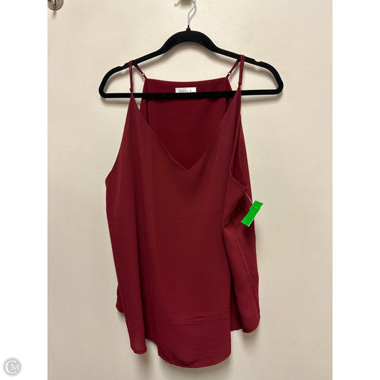 Top Sleeveless By Clothes Mentor In Red, Size: 1x