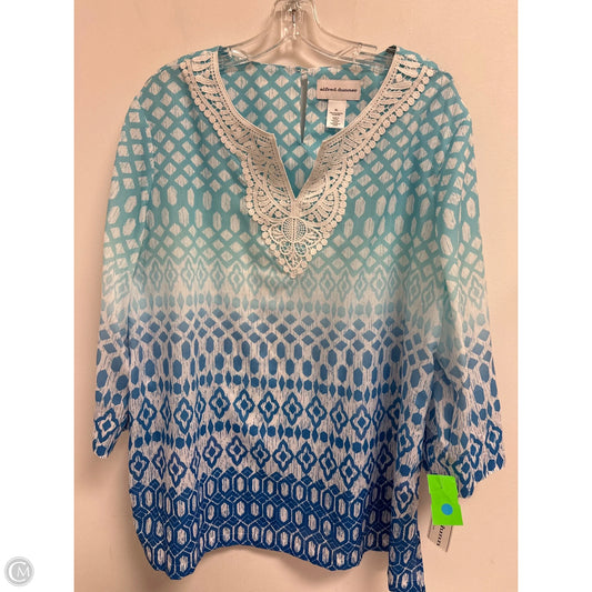 Top Long Sleeve By Alfred Dunner In Blue, Size: Xl