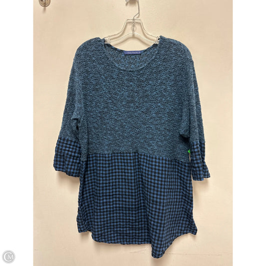 Tunic Long Sleeve By Cut Loose In Blue, Size: M