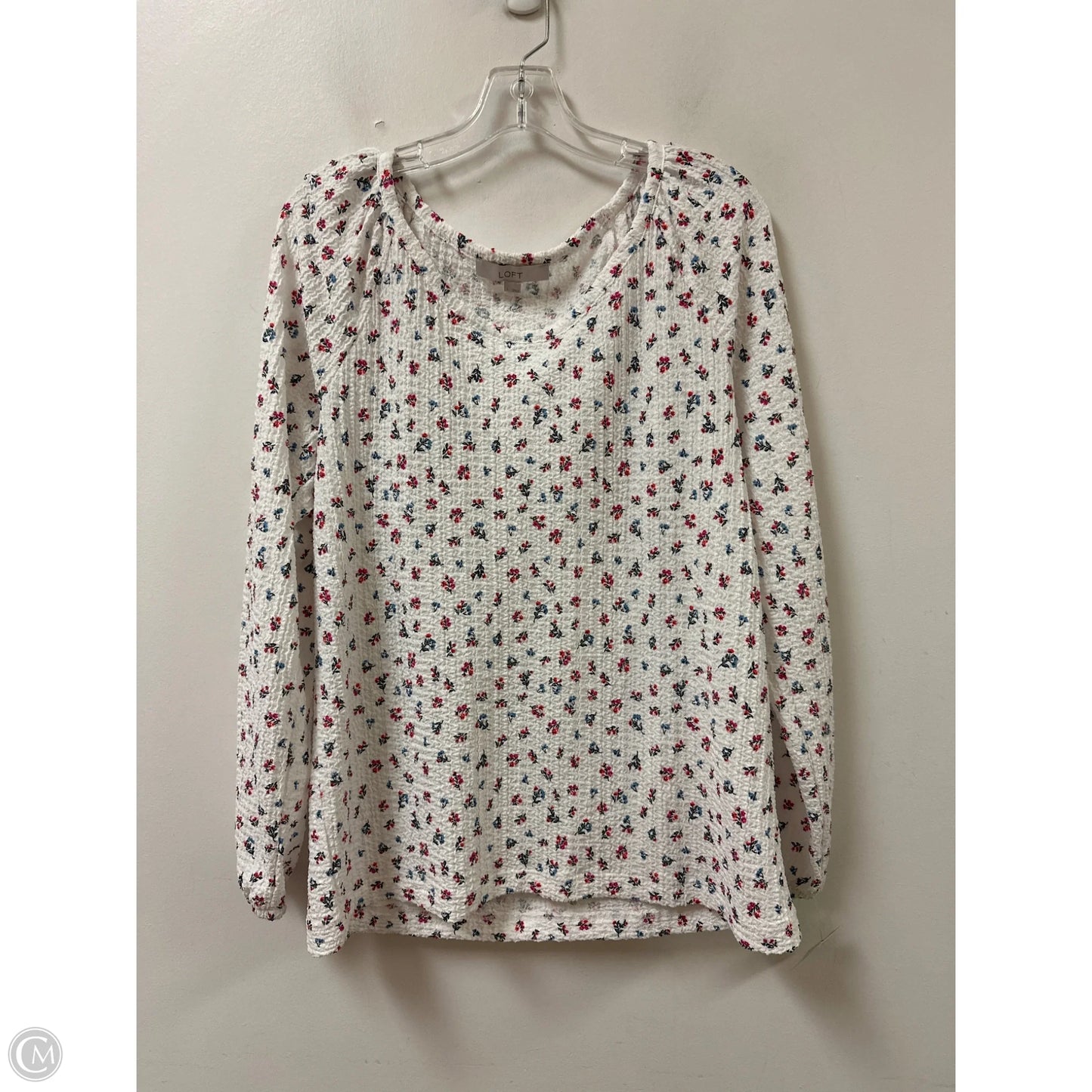 Top Long Sleeve By Loft In Floral Print, Size: L