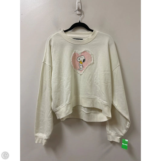 Sweater By Clothes Mentor In Cream, Size: L