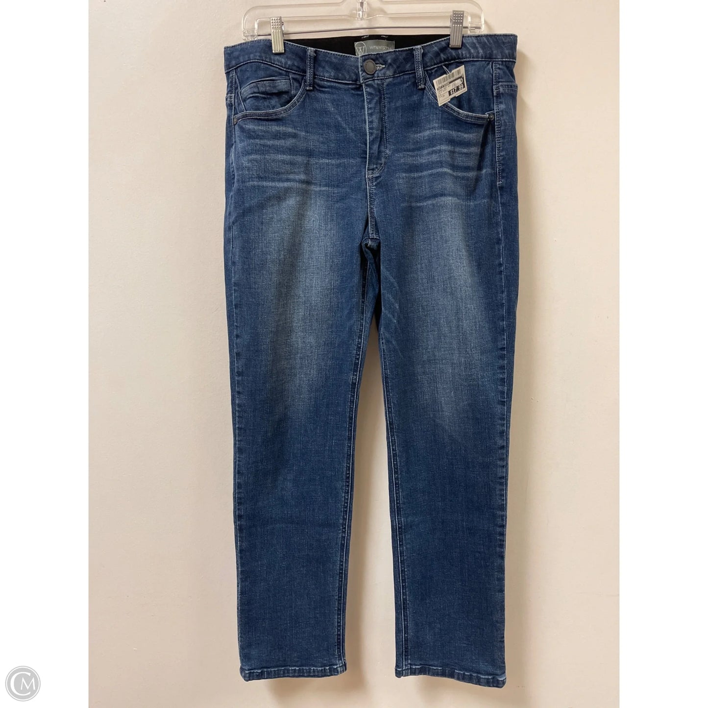 Jeans Boot Cut By Wit & Wisdom In Blue Denim, Size: 14