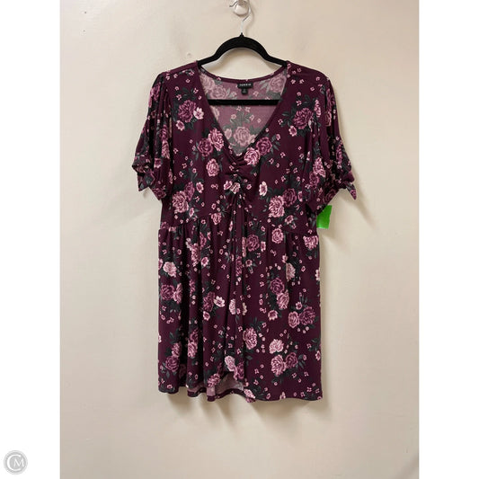 Top Short Sleeve By Torrid In Purple, Size: 2x