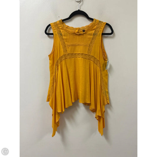 Top Sleeveless By Clothes Mentor In Yellow, Size: S