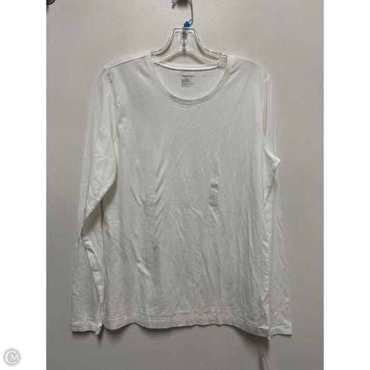 Top Long Sleeve By Gap In White, Size: L