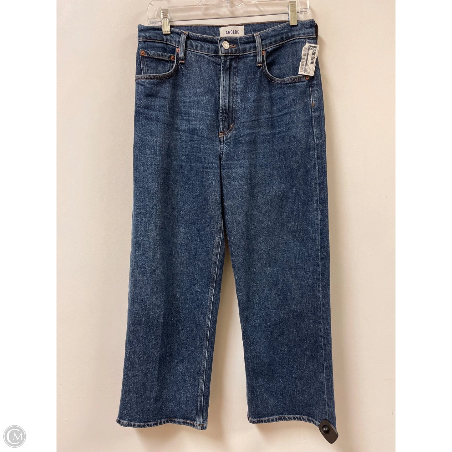 Jeans Straight By Agolde In Blue Denim, Size: 6