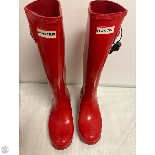 Boots Rain By Hunter In Red, Size: 6