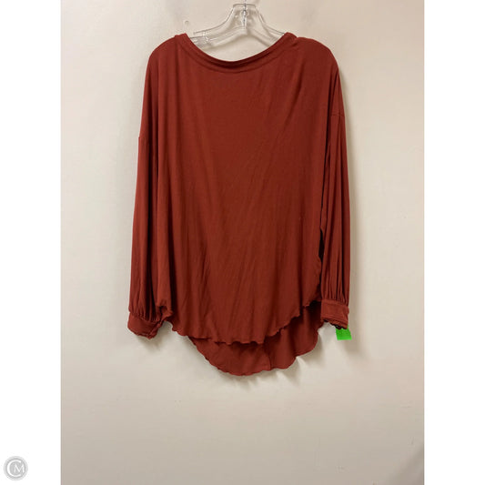 Tunic Long Sleeve By Free People In Orange, Size: Xs