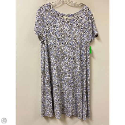 Dress Casual Midi By Talbots In Blue, Size: L