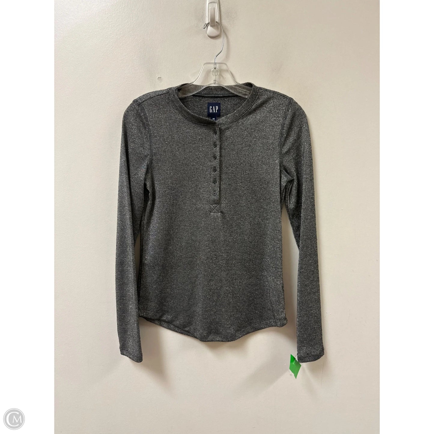 Top Long Sleeve By Gap In Silver, Size: Xs