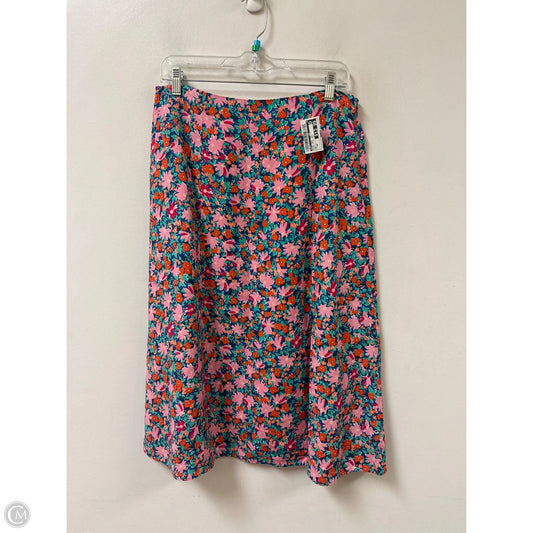 Skirt Midi By Loft In Floral Print, Size: 8p