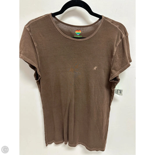 Top Short Sleeve By Old Navy In Brown, Size: 1x