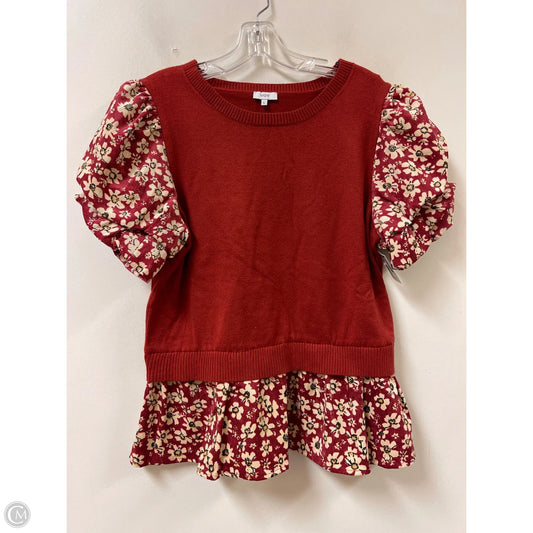Tunic Short Sleeve By Voy In Red, Size: L