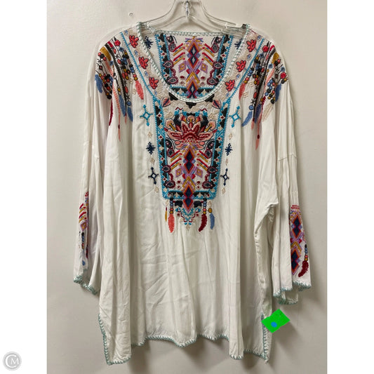 Top Long Sleeve By Clothes Mentor In White, Size: Xl