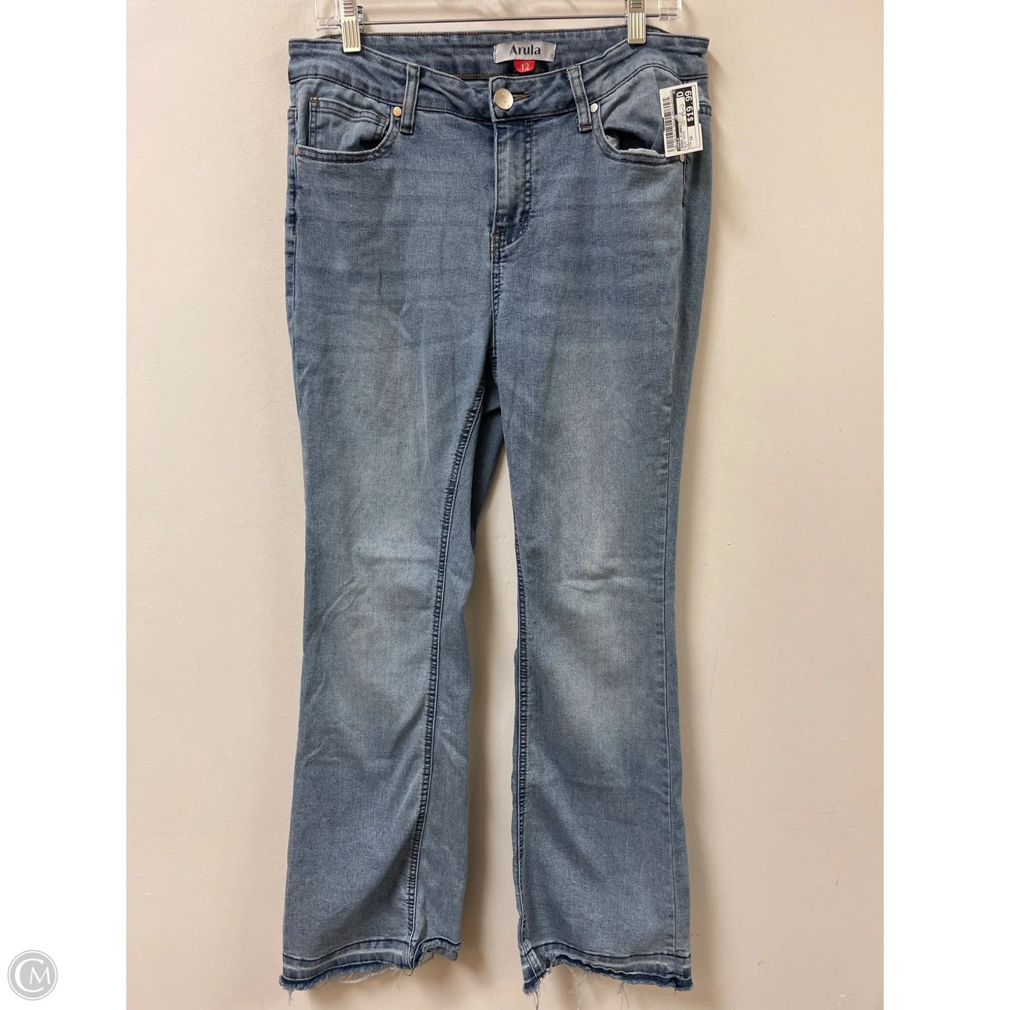 Jeans Flared By Arula In Blue Denim, Size: 12