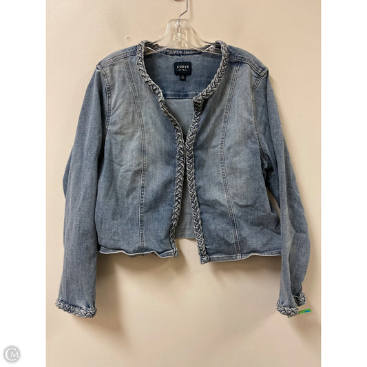 Jacket Denim By Curve Appeal In Blue Denim, Size: Xl