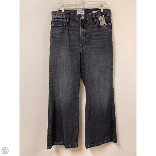 Jeans Wide Leg By Frame In Black, Size: 8