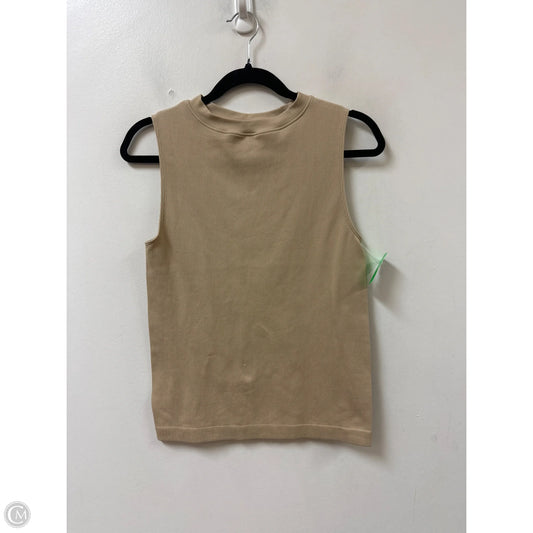 Top Sleeveless By Ann Taylor In Tan, Size: L