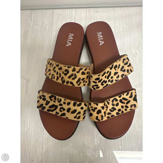 Sandals Flats By Mia In Animal Print, Size: 8.5