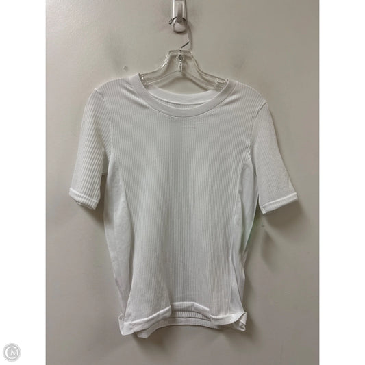 Athletic Top Short Sleeve By Athleta In White, Size: M