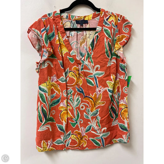 Top Short Sleeve By Rachel Roy In Orange, Size: 1x