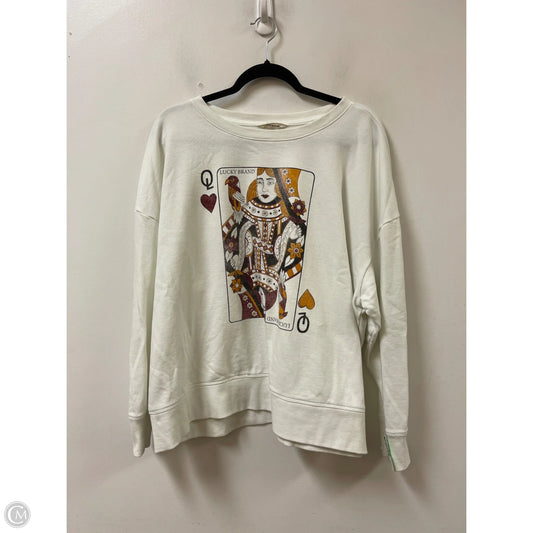 Sweater By Lucky Brand In Cream, Size: 3x