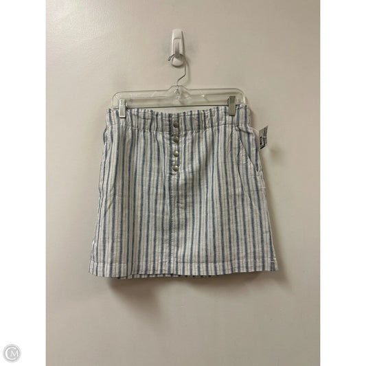 Skirt Mini & Short By Loft In Blue & White, Size: 6