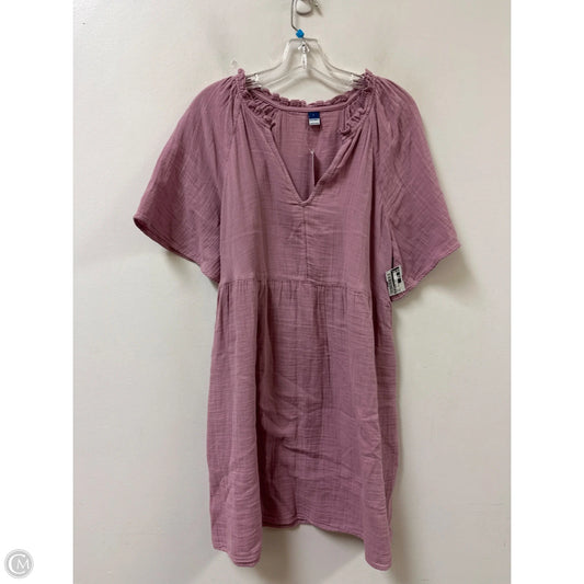 Dress Casual Midi By Old Navy In Pink, Size: L
