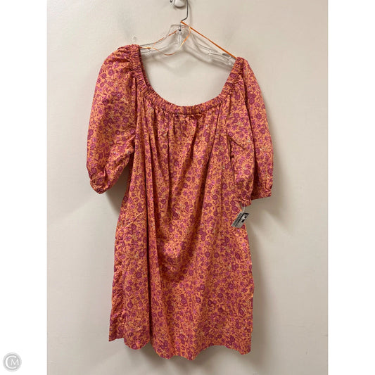 Dress Casual Midi By Old Navy In Orange, Size: L
