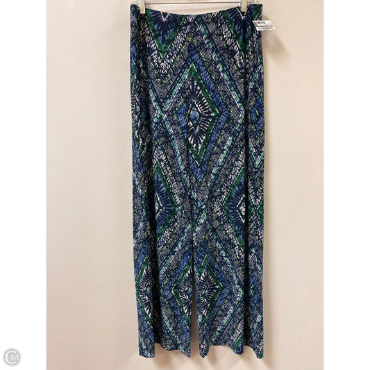Pants Wide Leg By Chicos In Blue & Green, Size: 8