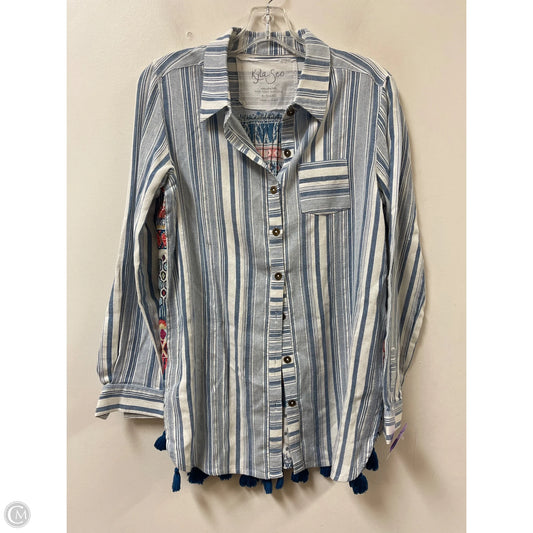 Tunic Long Sleeve By Cmb In Blue, Size: Xs