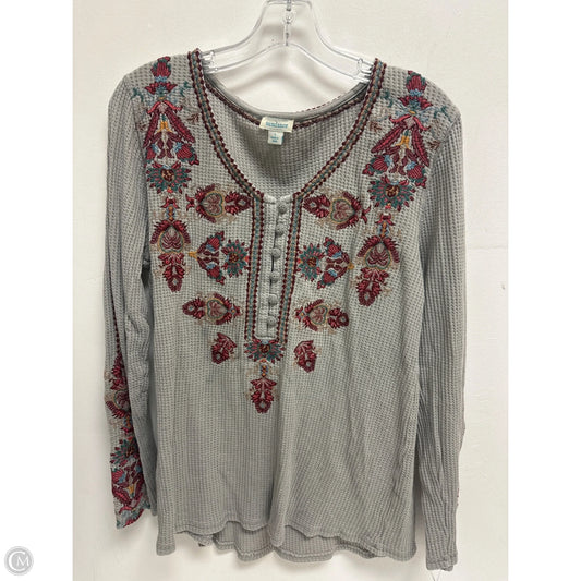 Top Long Sleeve By Sundance In Grey, Size: L