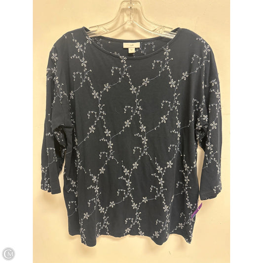 Top Long Sleeve By J. Jill In Navy, Size: Xs